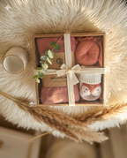 Newborn Gift Box — Organic Bamboo Swaddle & Animal Socks Set